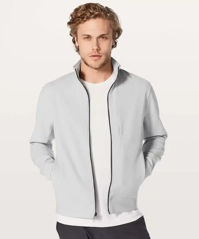 Full Sleeves Solid Jacket for Men (Grey, S)