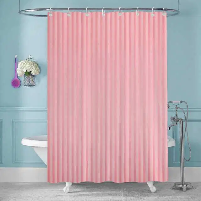 E-Retailer PVC Waterproof Shower Curtain, Pink, 84X54 Inches, SPM-25