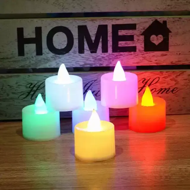 Plastic Festival Decorative Led Tealight Candles Battery Operated Candle Ideal For Party, Pack of 6, PI-008