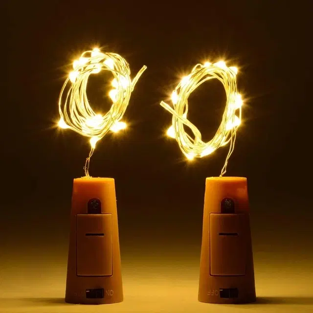 Mprow 2+2 Meter Cork Fairy Light For Wine Bottle And Plants, Pack Of 2