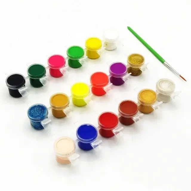 Rangeela Tempera 18 Shades Of 3 ml With Brush 54 ml