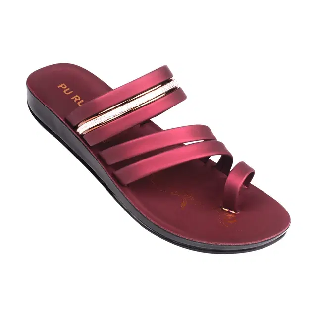 Slippers for Women, Maroon (8)
