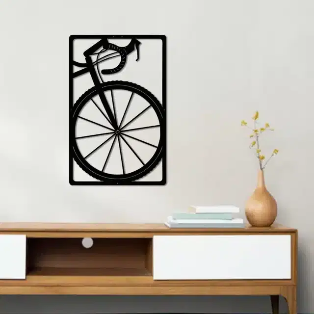 Wooden Self Adhesive Wall Sticker, Black