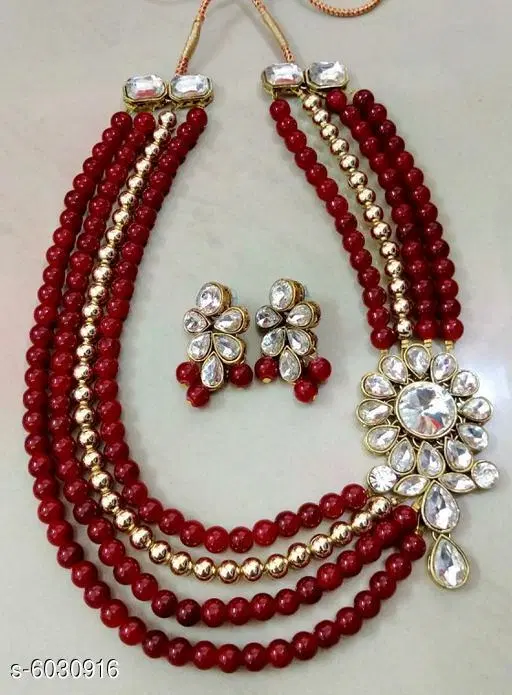 Amazing Traditional Jewellery Set for Women, Maroon