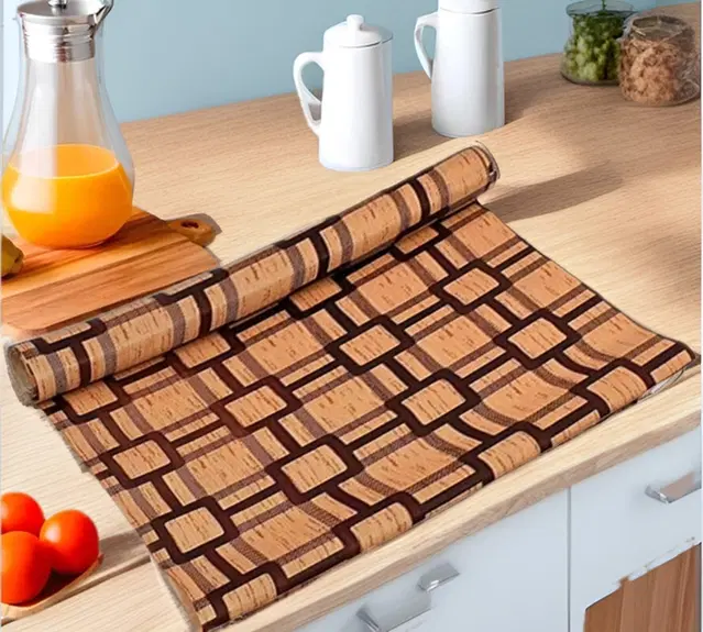 PVC Printed Shelf Mat Roll, Multicolor, 5 m