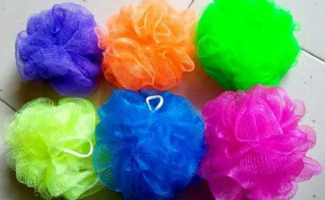 Pinak Nylon Round Scrub Bath Sponge Loofah For Men And Women, Pack Of 3, Multicolor, PS-22