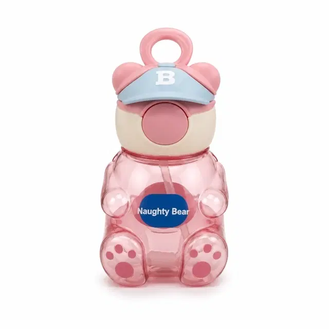 Cute Naughty Bear Sipper Water Bottle BPA-Free Plastic Bottle with Strap for Kids – 500ml [Assorted Any 1 Colour]
