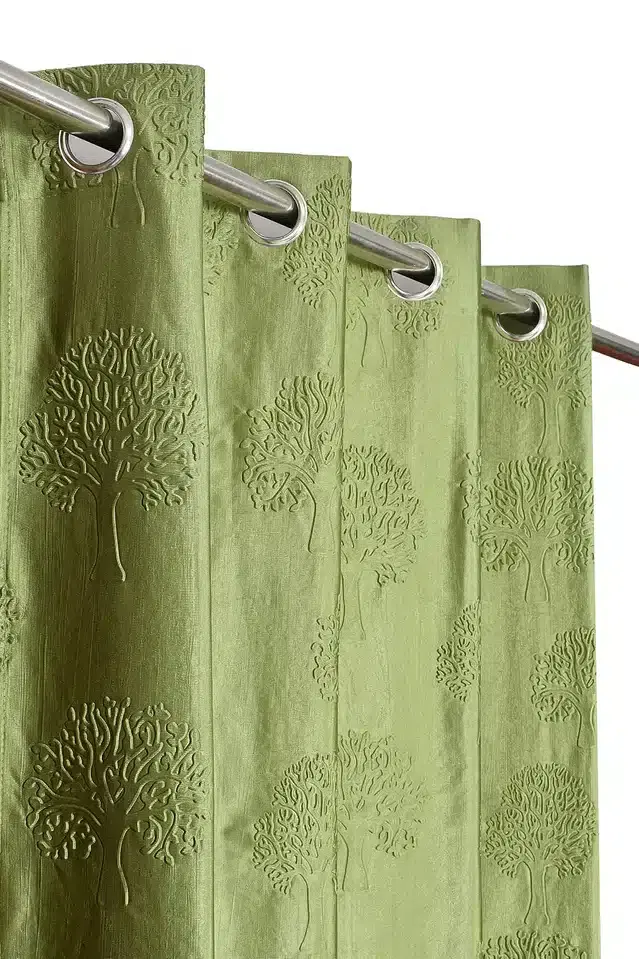 Curtains for Home, Green, 5 feet, Pack of 2