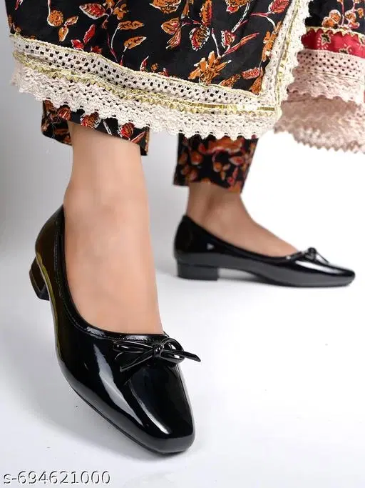 Solid Heel Sandals for Women (Black, IND-7)