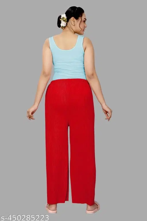 Palazzos for Women, Pack of 3 (Yellow, S)