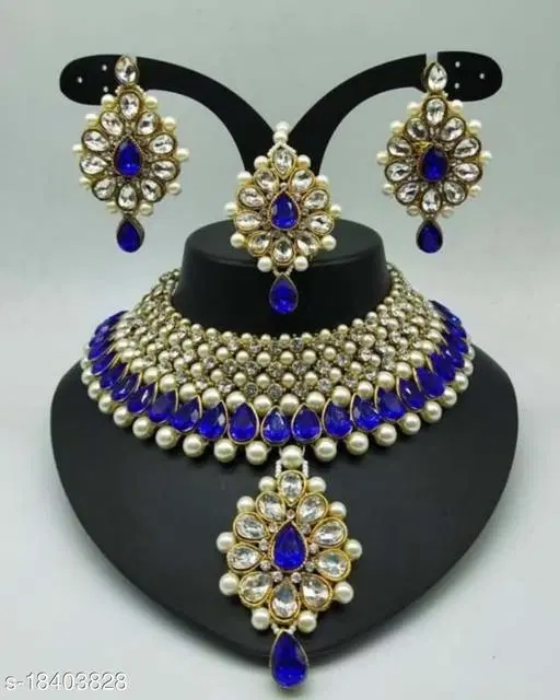 Elegant Alloy & Pearl Jewellery Sets