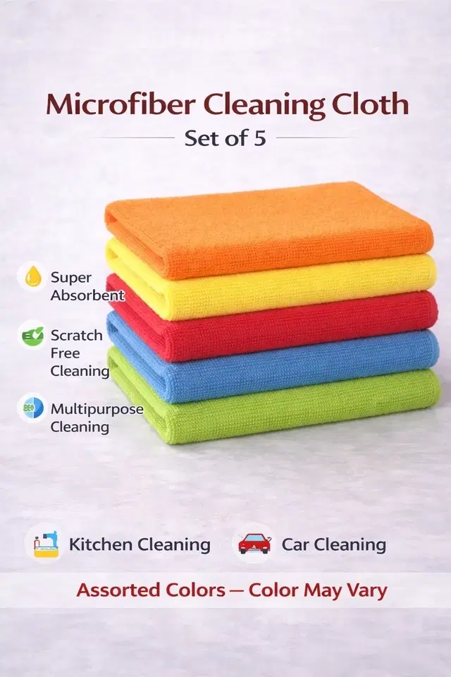 Microfiber Cleaning Cloth Set OF 5