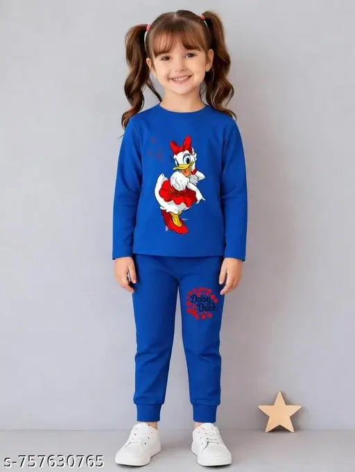 Cotton Blend Clothing Set for Girls, Blue (0-1 Months)