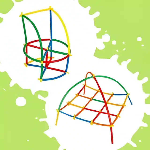 Plastic Educational Straw 200 Pcs Assembly Blocks Toy Set for Kids, Multicolor