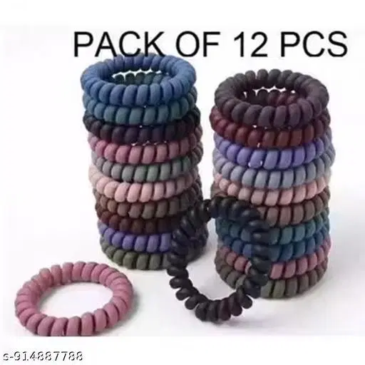 Stylish Scrunchies for Women (Multicolor, 3 Pcs)