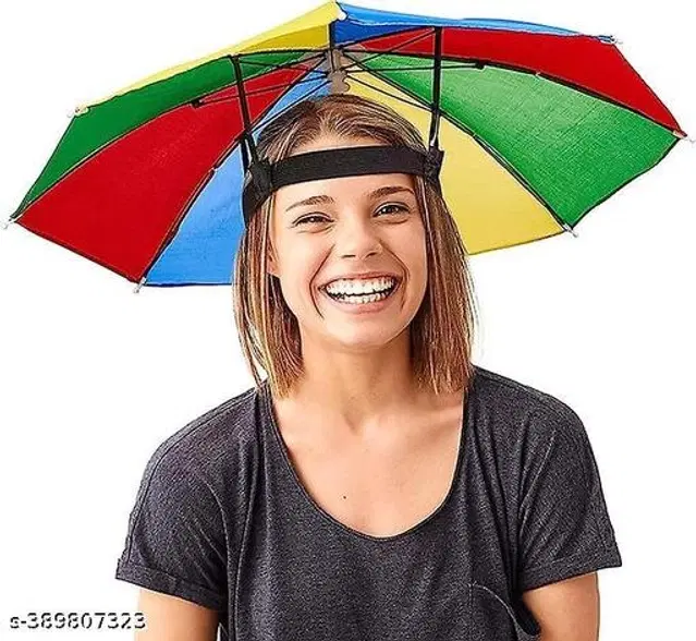 Polyester Head Umbrella, Multicolor