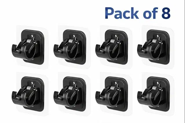 Self Adhesive Curtain Rod Holder (Pack Of 8)