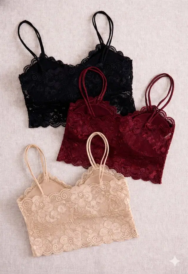 Cotton Solid Padded Bras for Women, Multicolour, Pack of 3 (M)