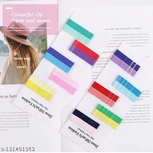 Metal Hair Clips for Women, Pack of 100 (Multicolor)