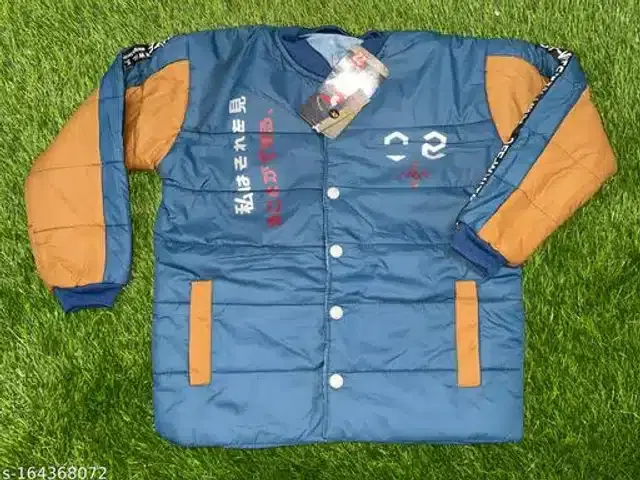 Woolen Jacket for Boys (Blue & Yellow, 3-4 Years)