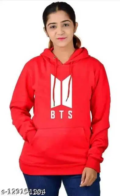 Unisex Trendy Regular Fit Hoodie (Red, S) (NGSP-17)