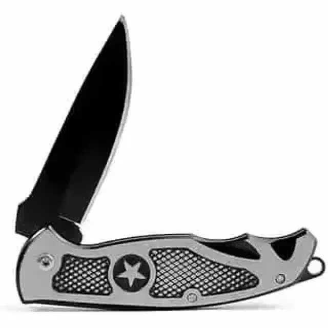 K Kudos Grand Harvest Foldable Tool Knife, Black Knife, Black