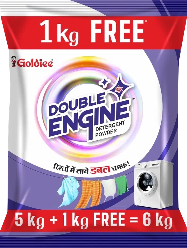 Double Engine Detergent Powder 6 Kg