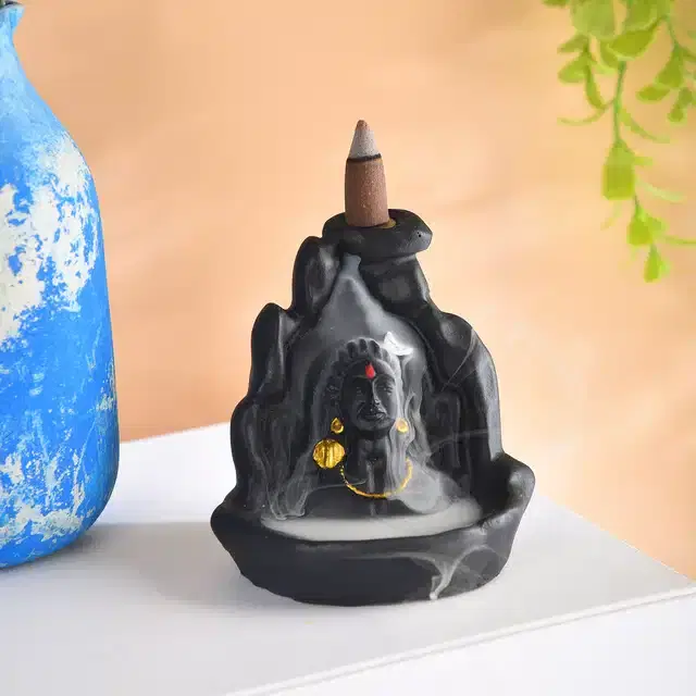 Adiyogi Fountain Diffuser, Black, 4 inches