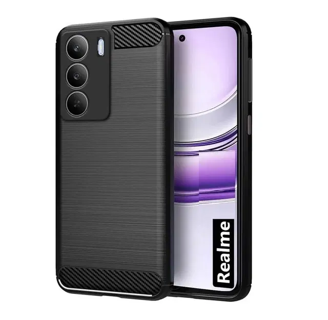 Silicon Back Cover For Realme Rmx3943 / C75 / C73 5G, Black