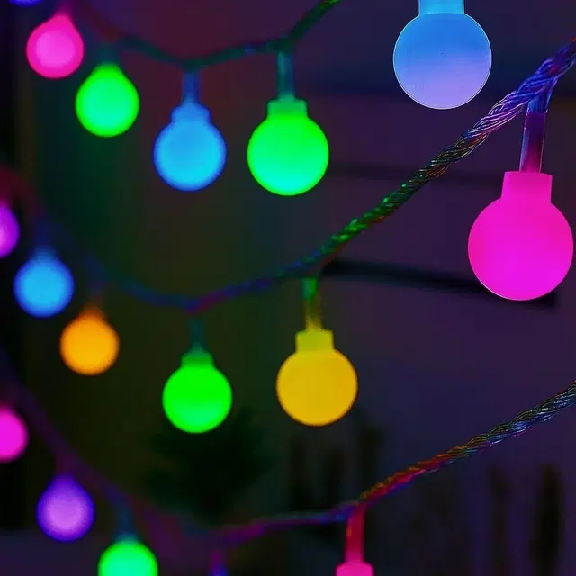 Mprow 3 Meter 14 Led's Frosted Ball Fancy Light, Multicolor
