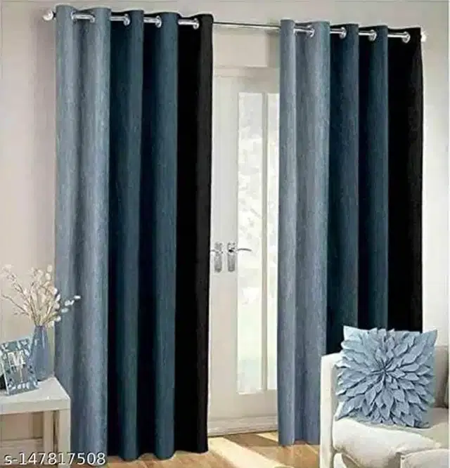 Curtains for Door, Multicolor, 5 Feet, Pack of 2