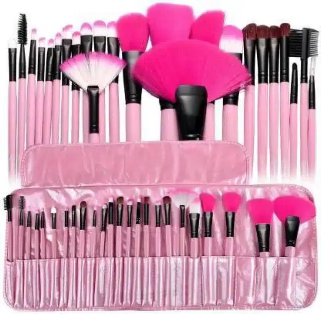 Combo of Makeup Brush, Pack of 24, Pink