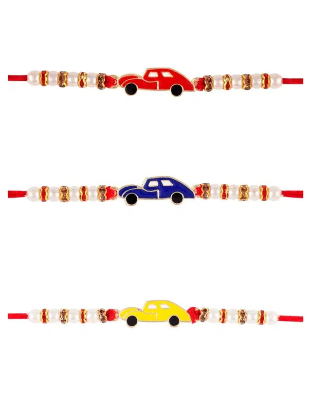 Designer Cartoon Characters Rakhi for Kids, Multicolor, Pack of 3