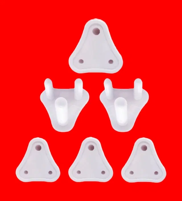Child Safety Electric Socket Plug Guards, White, Pack of 6