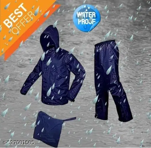 Polyester Solid Raincoat for Men/women, Multicolour (S)