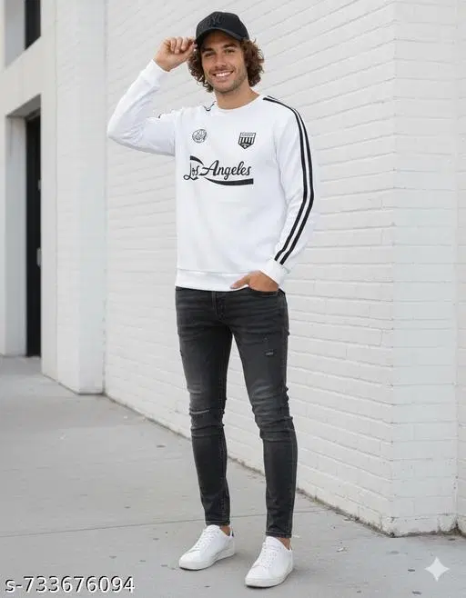 Poly Blend T-shirt for Men, White (S)