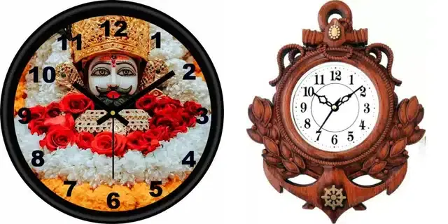 Designer Wall Clocks, Multicolor, Pack of 2