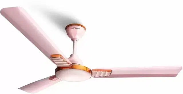 Longway Wave P1 1200 mm 3 Blade Ceiling Fan, Ultra High Speed | Rusty Pink | Pack of 1