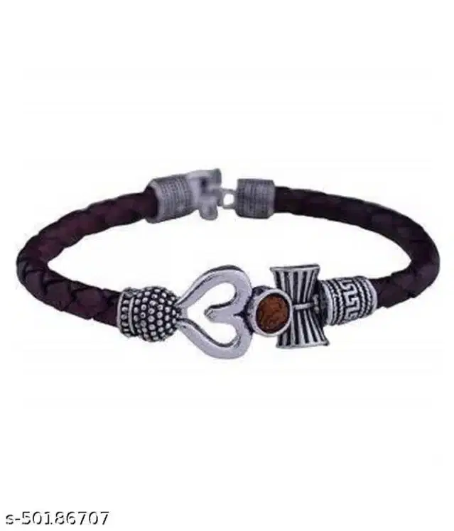 Leather Kada for Men (Brown)