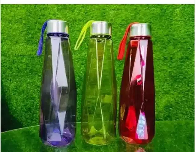 Plastic Water Bottle Set, Pack of 3, 1000 ml, White