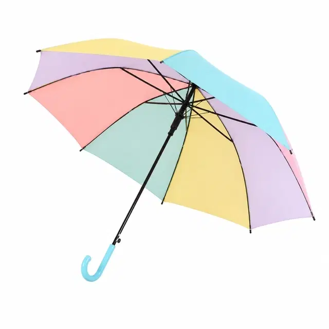 Rainbow Folding Umbrella 21 Inch [Multicolor, J Handle]