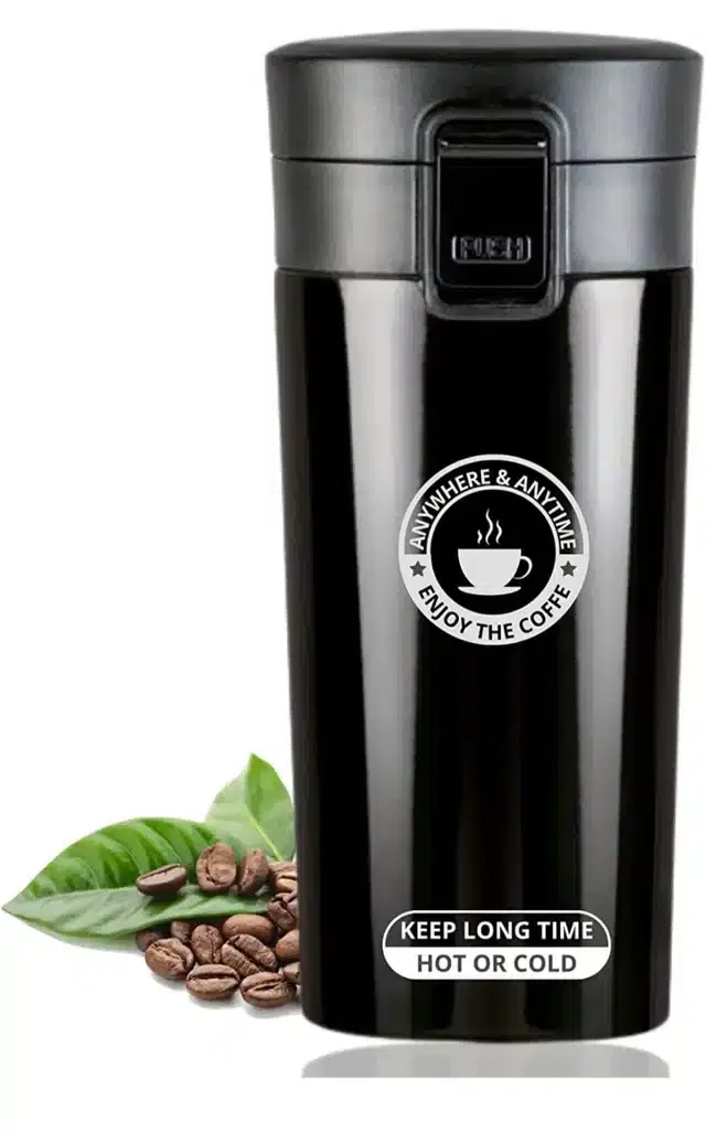 Stainless Steel Thermal Flask, Black, 400 ml