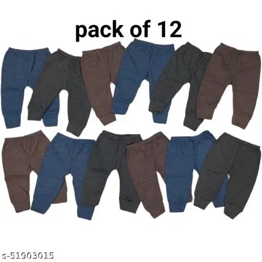Woolen Thermal Bottomwear for Kids, Pack of 12 (Multicolor, 18-24 Months)
