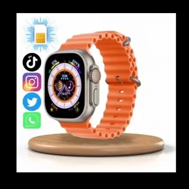 Nylon Strap Smart S8 Ultra Smart Watch for Men & Women, Orange