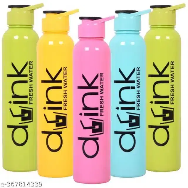 Water Bottle Set, Multicolor, 1000 ml, Pack of 5