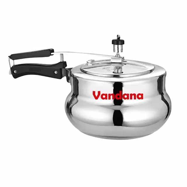 Vandana 2 L Handi Aluminium InnerLid Pressure Cooker Gas Stovetop Compatible