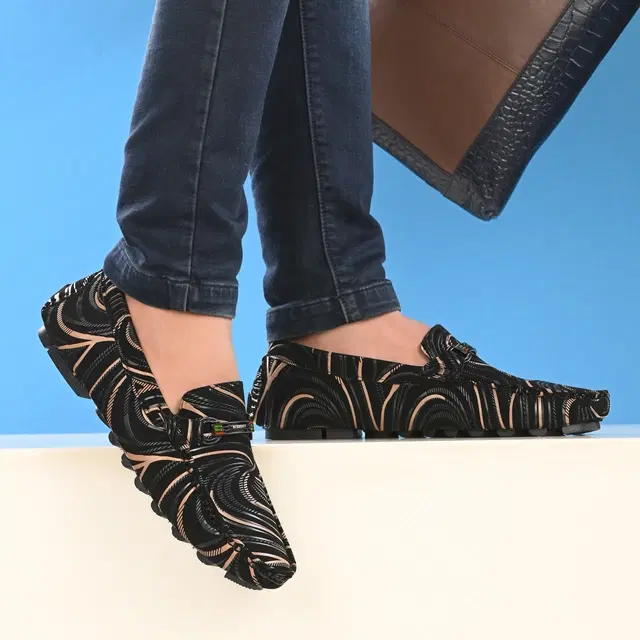 Loafers for Men (Tan & Black, 7)