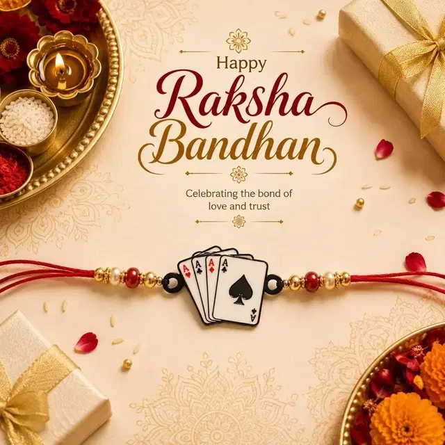 Playing Cards Rakhi for Brother