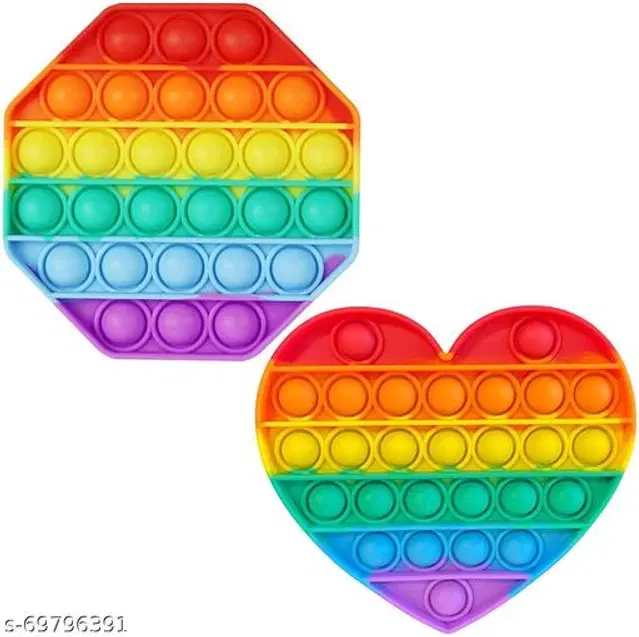 Silicone Fidget Toys for Kids, Multicolor, Pack of 2