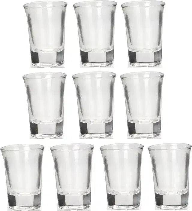 Liquor cum Cocktail Glasses, Transparent, 30 ml, Pack of 10